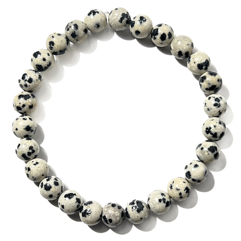Dainty Dalmatian Jasper Mala Bracelet
