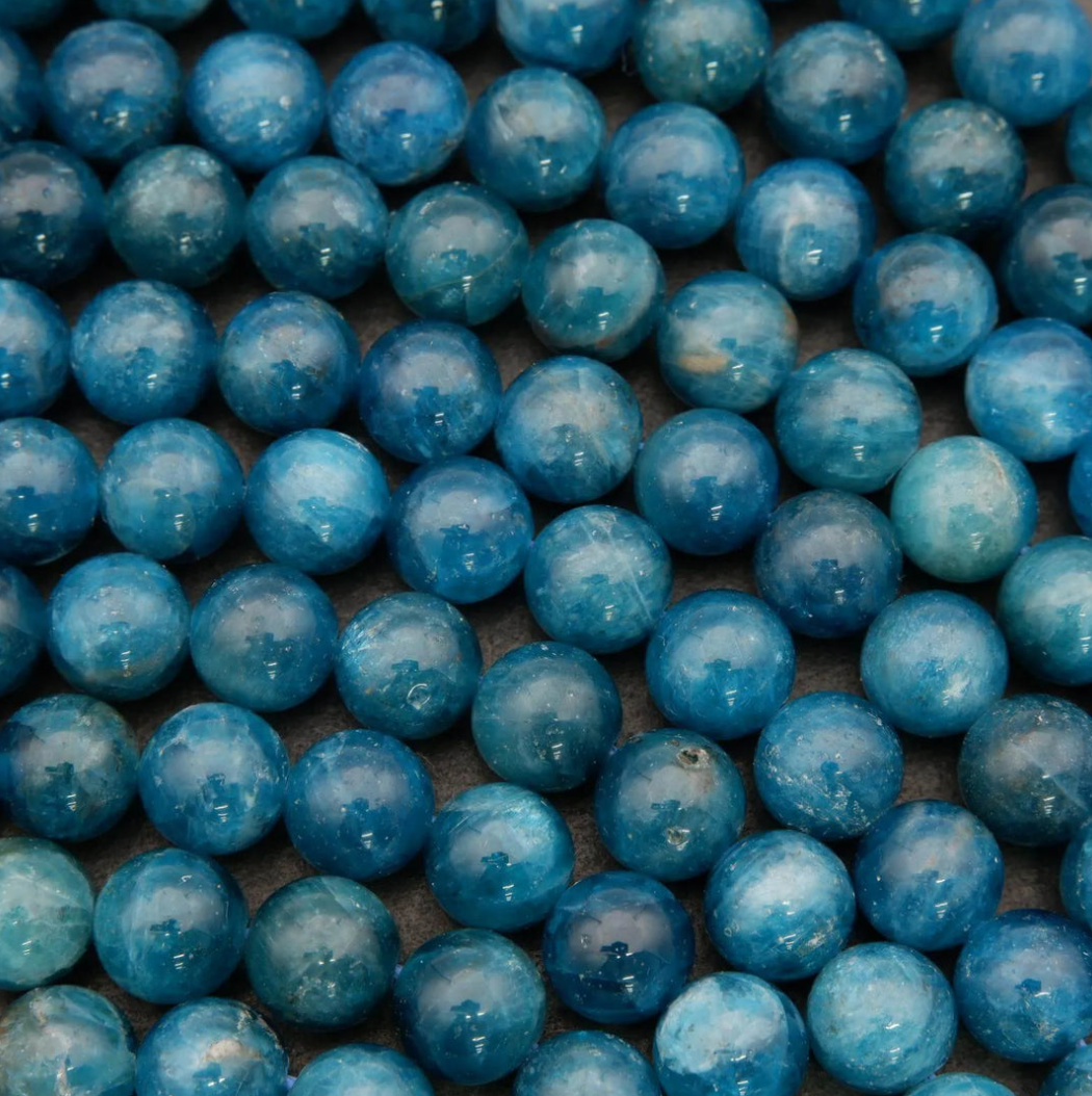 Blue Apatite Mala Bracelet (Pre-order, ships 12/3)